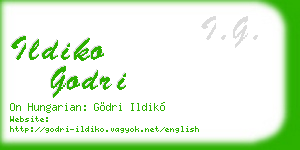 ildiko godri business card